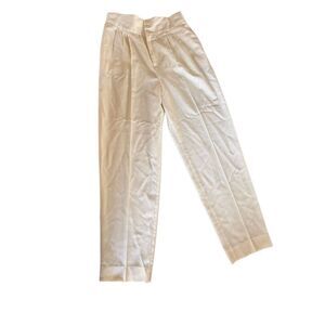 Pantasia women’s size 8 high waisted wool cream ivory vintage 90s pants tapered